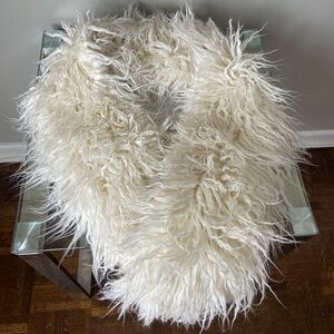 Miss Sixty Cream Faux Fur Collar